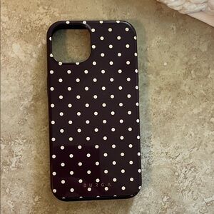 Burga iPhone 13 brown and yellow Polka dot case